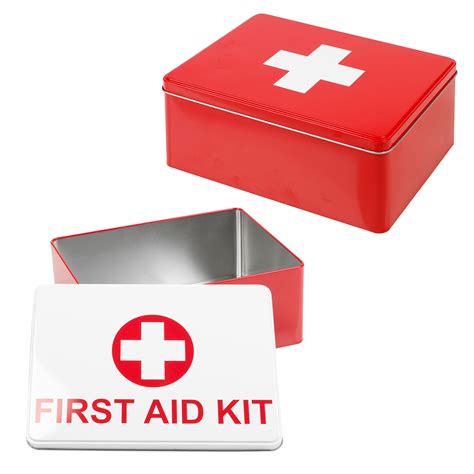 metal first aid box empty|first aid containers empty.